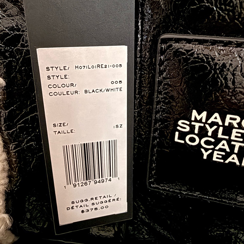 Marc Jacobs The Tote Bag Crinkle Leather with Sherpa - Picture 9 of 9